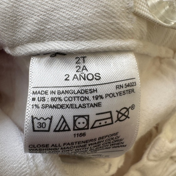 Old Navy 3T Girls White Jeans Classic Skinny Jeans Pants - Picture 8 of 8